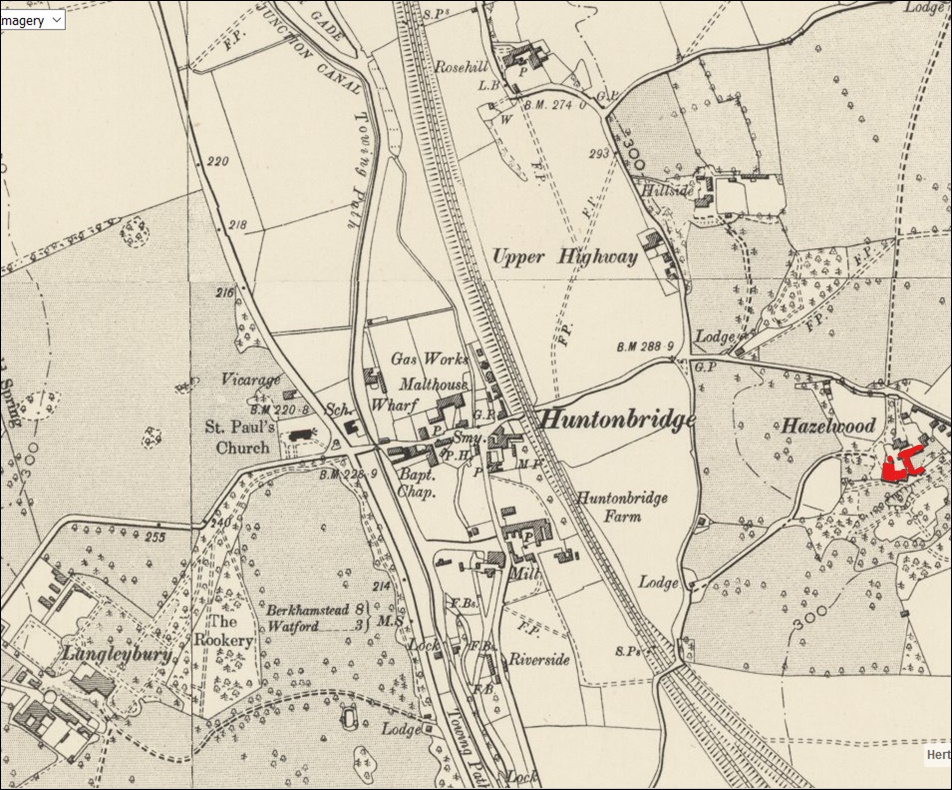 Hazelwood House Location map 