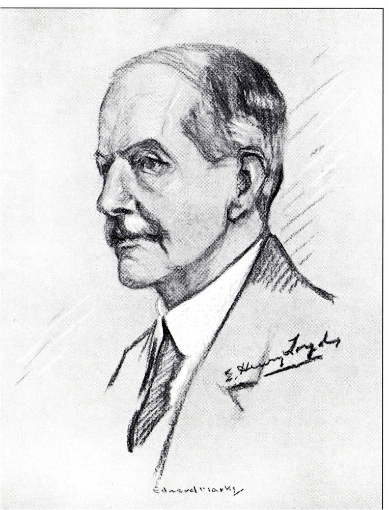 Pen and ink portrait of Edward Henry Loyd